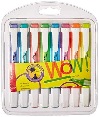 Stabilo Highlighter Swing Cool dėklas, 8 spalvos (205522)