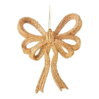 Christmas Tree toy Bow. ruda/auksinis