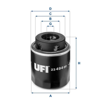 Alyvos filtras UFI 23.494.00