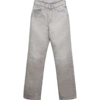 Tiesūs džinsai moterims, Pilka, retro straight