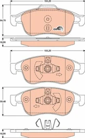 TRW GDB1789 Brake pad set
