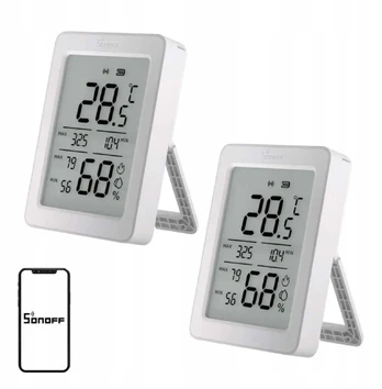 SONOFF ZigBee SNZB-02DR2 Temperature and Humidity Sensor, 2 vnt.