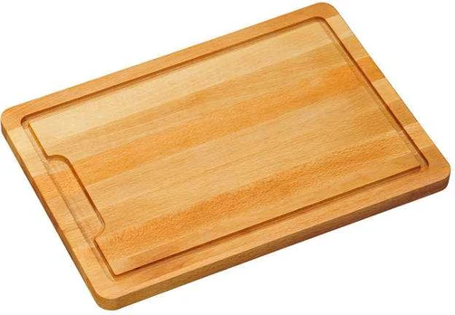 Cutting board made of beech wood, rectangular, with grooves, Kesper