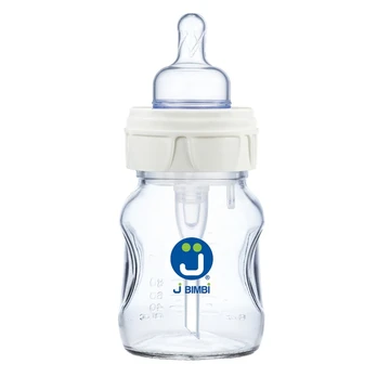 Stiklinis maitinimo buteliukas „Super“ 160 ml, apsaugantis nuo dieglių