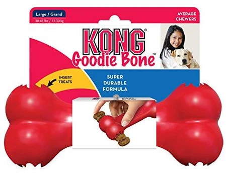 Žaislas šuniui Kong Goodie Bone, 22 cm, raudonas, L