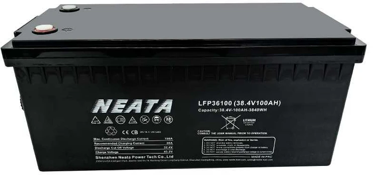 NEATA LFP36100 38.4V 100Ah Lithium Ion akumuliatorius su Bluetooth