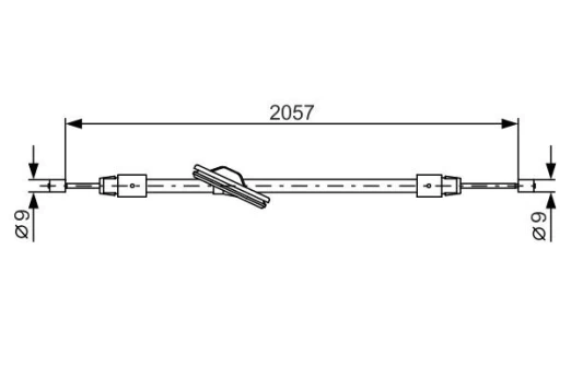 Trosas, stovėjimo stabdys BOSCH 1 987 482 331