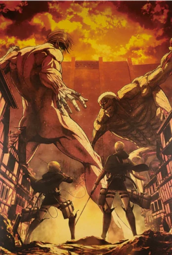 Plakatas Attack on titan