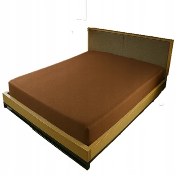 Jersey paklodė su guma 90x220 cm ruda