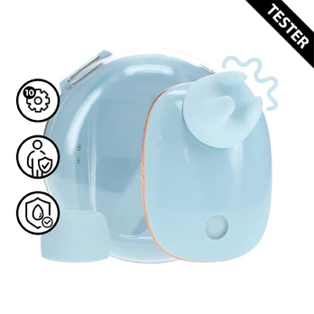 Dreamsicle Compact AirTap Blue 2-in-1 Vibrator with 2 Attachments Tester