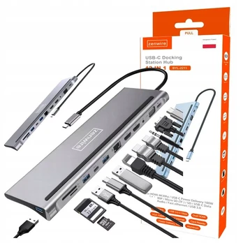 Šakotuvas Zenwire USB-C dokas / replikatorius (0000000313)