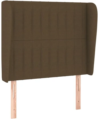 Lova Galvūgalis su auselėmis, rudas, 93x23x118/128cm, audinys