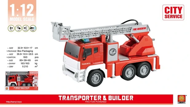 Fire Department with Light, Sound and Water Function 1:12