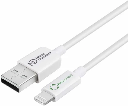 Kabelis USB MicroConnect USB-A - Lightning 0.5 m Baltas (ReConnect USB-A 2.0 to)