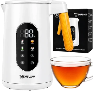 Elektrinis virdulys MEMFLOW, 1,7 l, baltas