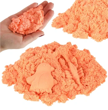 Kinetinis smėlis, 1kg, oranžinis