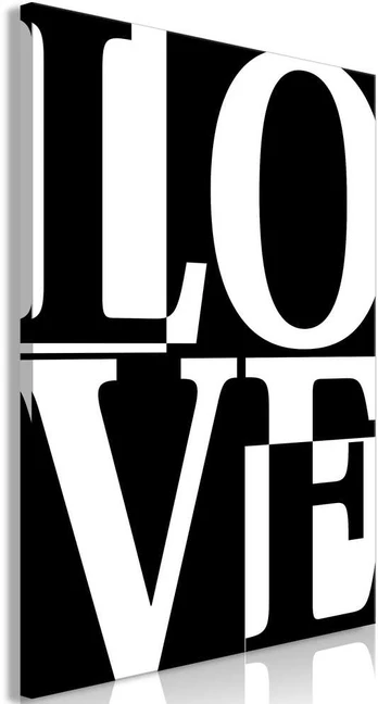 Artgeist Paveikslas - Juodas and Baltas Love (1 Part) Vertical