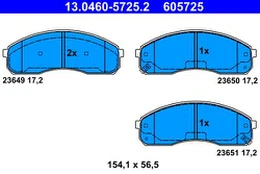 ATE 13.0460-5725.2 Brake pad set