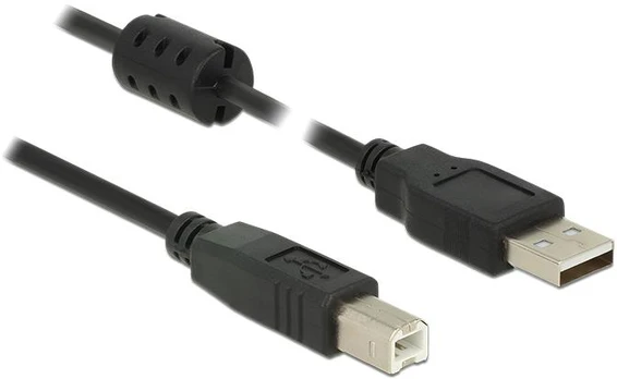 Kabelis Delock USB A, USB-B, 2 m, juoda