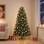 Dirbtinė Kalėdų eglutė su burbulais 240 cm 300 LED Šilta balta kaina