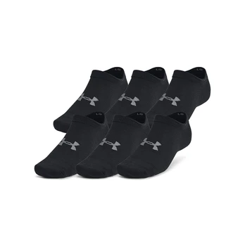 Under Armour Essential No Show 6-Pack Black - Dydis S (1382611-001 Kojinės)