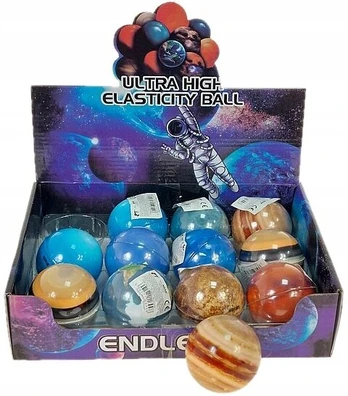 Minkštas putplasčio kamuoliukas "planetų" dizaino, 6 cm