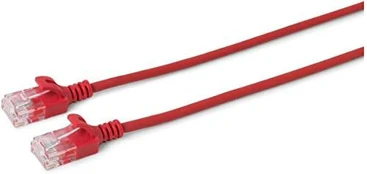 MicroConnect U/UTP CAT6A Slim 0.25M Raudona