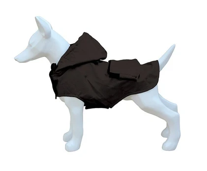 Freedog Pocket juoda striukė nuo lietaus šunims 25cm