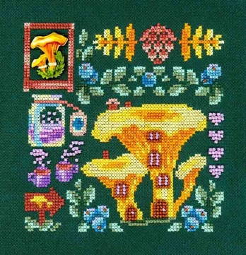 Cross stitch kit "Mini Sampler. Chanterelle House" SNV-945