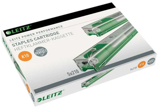 Leitz Power Performance K10 Cartridge, Staples pack, 1 cm, 210 staples, 26/10, Žalias, 55 sheets
