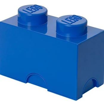 Lego "brick 2" laikymo dėžutė, mėlyna, stačiakampė