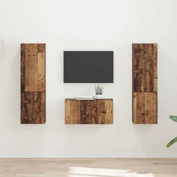 TV spintelių komplektas 5 pcs Senovinis medis Apdirbta mediena