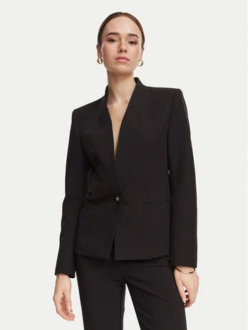 Rinascimento Švarkas CFC0130153003 Juoda Slim Fit