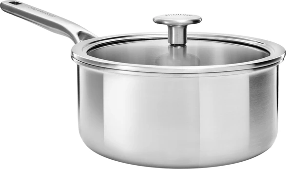 Kitchenaid - Multiply Saucepan with Lid - Silver - 16 cm