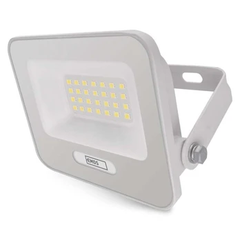 LED prožektorius EMOS GLARO, 20 W, 2000 lm, IP65, NW, baltas