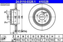 ATE 24.0110-0328.1 Brake Disc