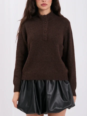 Italy Moda Sweter-IR-SW-K17003.99-ciemny ruda