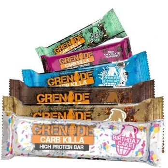 GRENADE Carb Killa Bar - 12x60g (dėžutė) White Chocolate Cookie