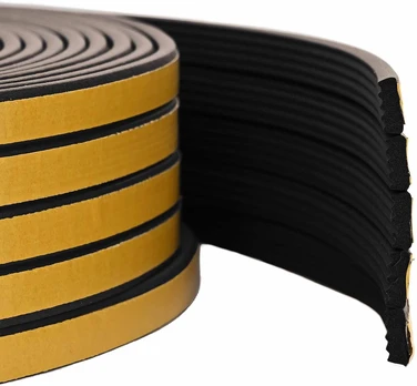 Savipolimerinis langų sandariklis Juoda 15 x 8 mm 50 m