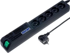 Acar Power Strip 504WF RACK 19 "5x 230V PL 5m (W0076) kaina