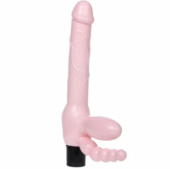 BAILE TPR Strapless Harness with Vibration & Dual Stimulation 25.4cm