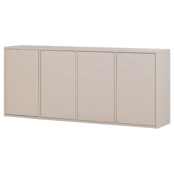 Komoda Merel, 85 x 200 x 39 cm, pušis, pilka