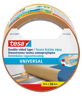 Universali dvipusė lipni juosta TESA, 50mm x 10m