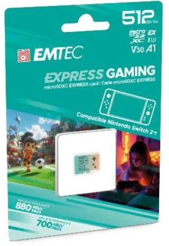 Emtec Micro SDXC Express Gaming 512 GB atminties kortelė