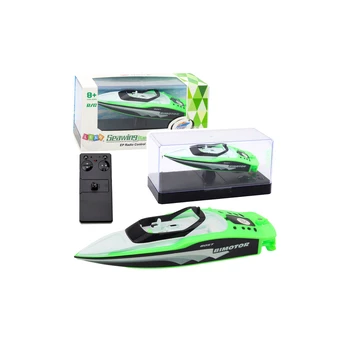 Remote Controlled RC Motorboat White-Green 15cm