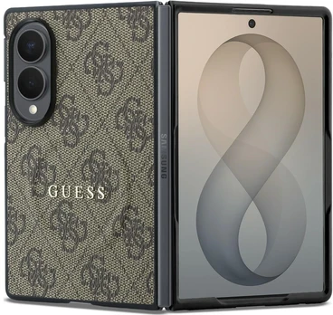 Dėklas Guess 4G Classic MagSafe do Samsung Galaxy Z Fold8 ruda