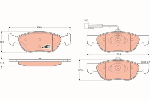TRW GDB1290 Brake pad set