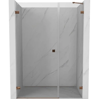 Dušo durys Mexen Lunar-B Left, 145 cm x 200 cm, rausvo aukso