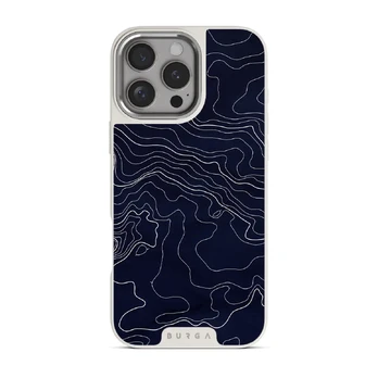 Drifting Shores - Line Art iPhone 16 Pro Max Case, Elite Light (MagSafe) / Silver