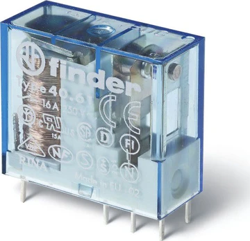 Relė 12VDC, 16A, 1CO, AgSnO2, Finder